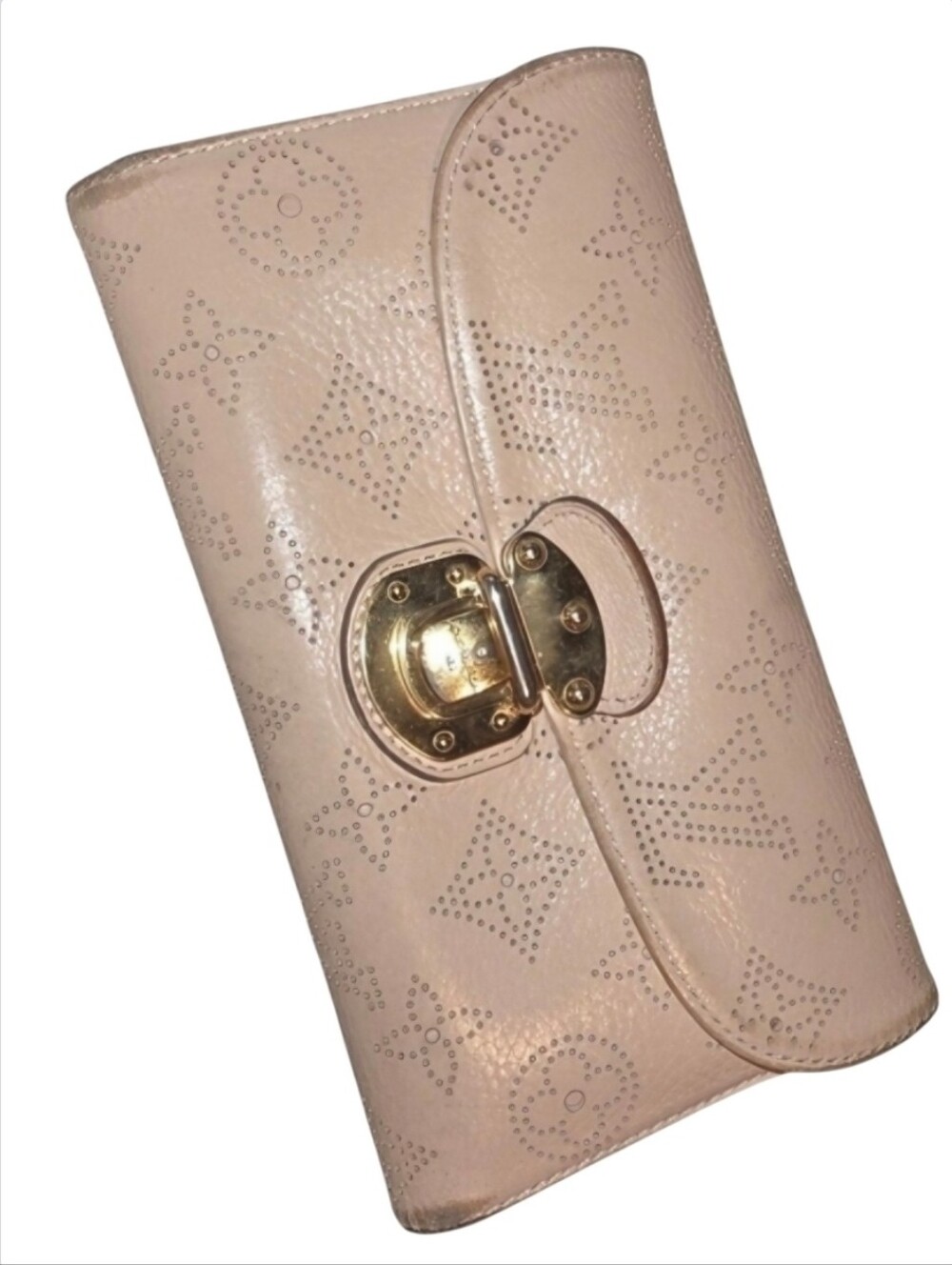 Louis Vuitton Monogram Mahina Portefeullie Amelia M58132 Perforated Long Wallet